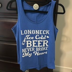 Blue country tank top size medium